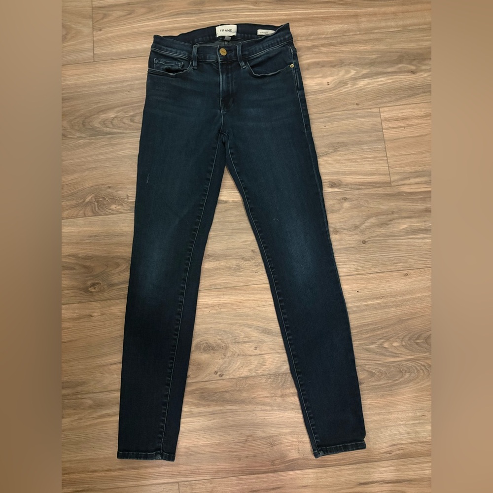 FRAME Women's Jeans Le High Skinny de Jeanne Dark Wash Denim